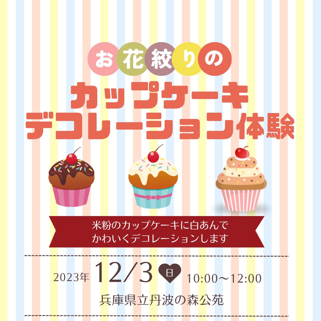 お花絞りのカップケーキデコレーション体験